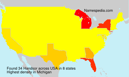 Surname Handsor in USA Surname Handsor in USA