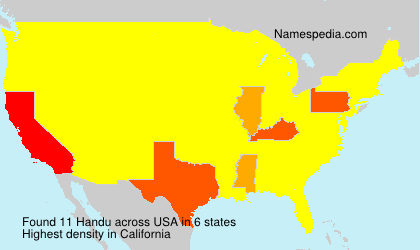 Surname Handu in USA Surname Handu in USA