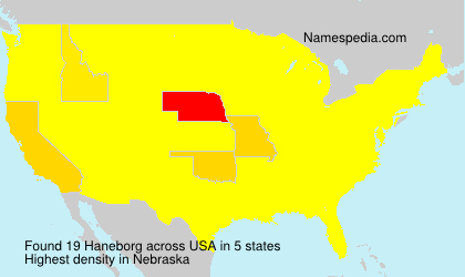 Surname Haneborg in USA