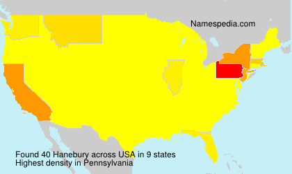 Surname Hanebury in USA Surname Hanebury in USA