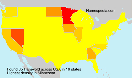 Surname Hanevold in USA Surname Hanevold in USA