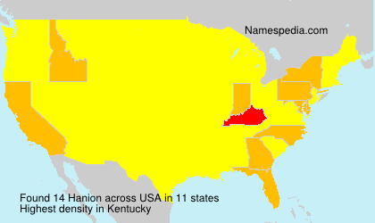 Surname Hanion in USA Surname Hanion in USA