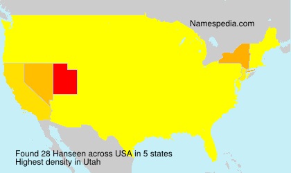 Surname Hanseen in USA Surname Hanseen in USA