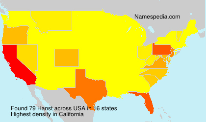Surname Hanst in USA Surname Hanst in USA