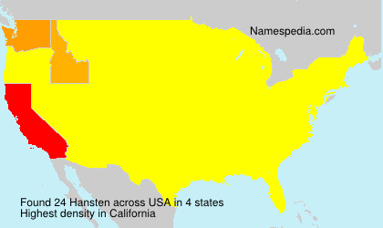 Surname Hansten in USA Surname Hansten in USA