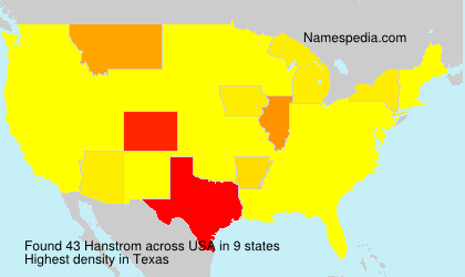 Surname Hanstrom in USA Surname Hanstrom in USA