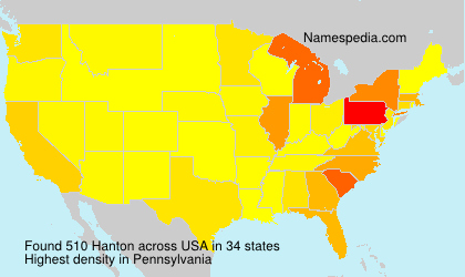 Surname Hanton in USA