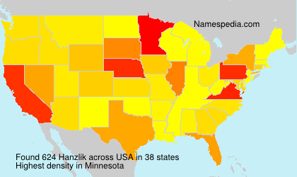 Surname Hanzlik in USA Surname Hanzlik in USA