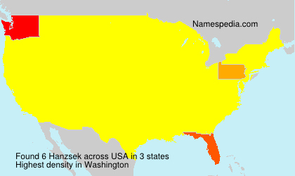 Surname Hanzsek in USA Surname Hanzsek in USA