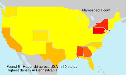 Surname Haponski in USA Surname Haponski in USA