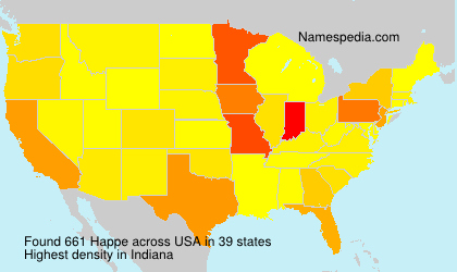 Surname Happe in USA Surname Happe in USA