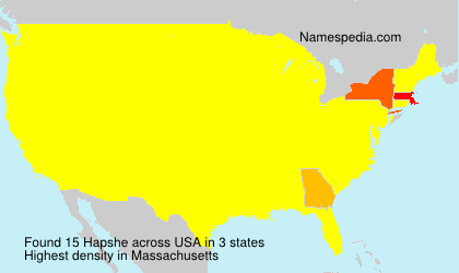Surname Hapshe in USA Surname Hapshe in USA