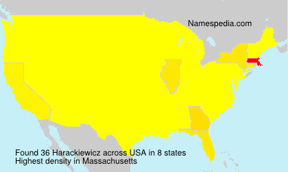 Surname Harackiewicz in USA Surname Harackiewicz in USA