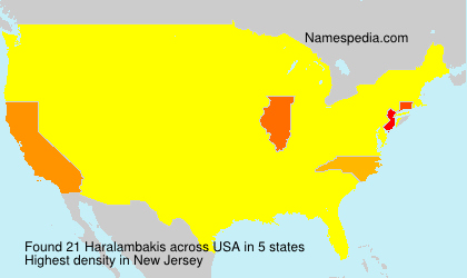 Surname Haralambakis in USA Surname Haralambakis in USA