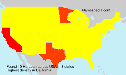 Surname Harapan in USA