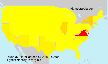 Surname Harar in USA Surname Harar in USA