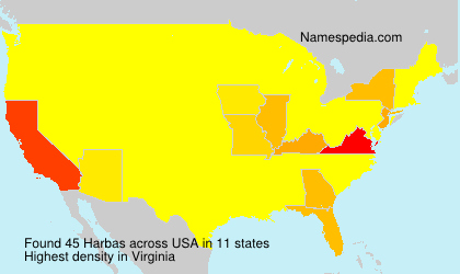 Surname Harbas in USA Surname Harbas in USA