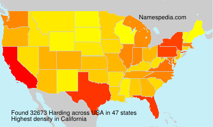 Surname Harding in USA Surname Harding in USA