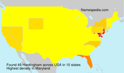 Surname Hardingham in USA Surname Hardingham in USA