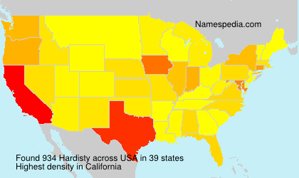 Surname Hardisty in USA Surname Hardisty in USA