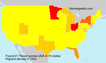 Surname Hared in USA Surname Hared in USA