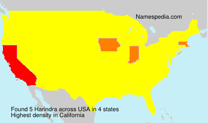 Surname Harindra in USA Surname Harindra in USA