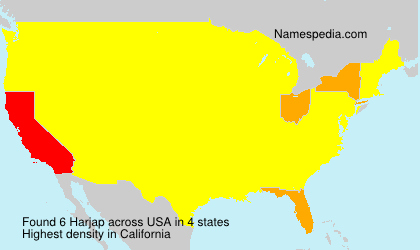 Surname Harjap in USA Surname Harjap in USA