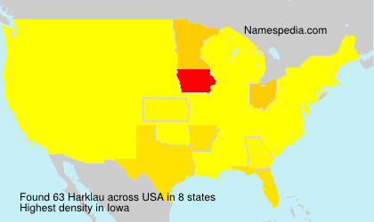 Surname Harklau in USA