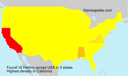 Surname Harlins in USA
