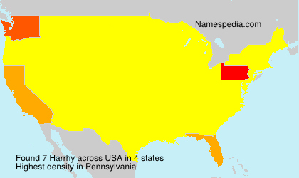 Surname Harrhy in USA Surname Harrhy in USA