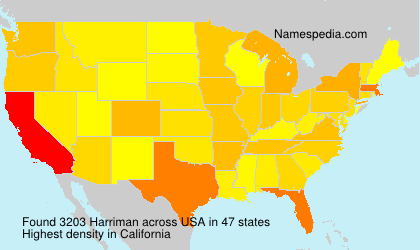 Surname Harriman in USA Surname Harriman in USA