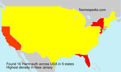 Surname Harrinauth in USA Surname Harrinauth in USA