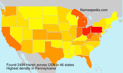 Surname Harsh in USA Surname Harsh in USA
