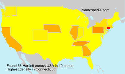 Surname Hartlett in USA Surname Hartlett in USA