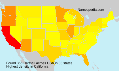 Surname Hartnell in USA