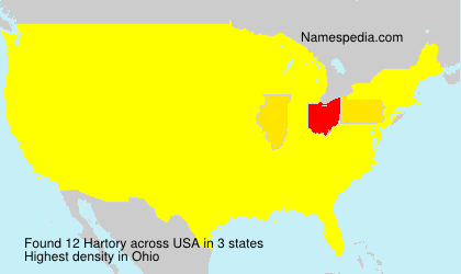 Surname Hartory in USA