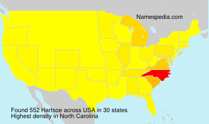 Surname Hartsoe in USA Surname Hartsoe in USA