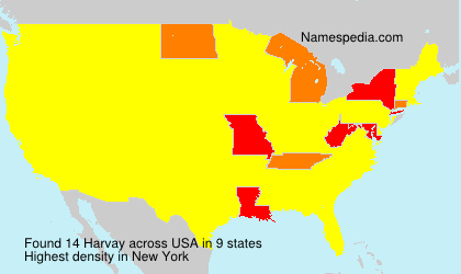 Surname Harvay in USA Surname Harvay in USA