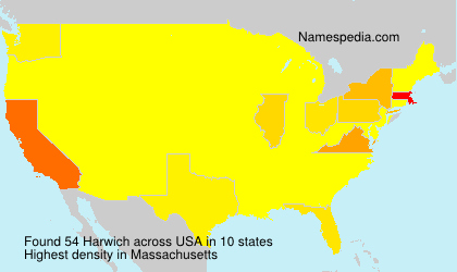 Surname Harwich in USA Surname Harwich in USA