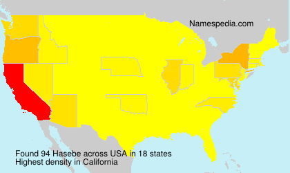 Surname Hasebe in USA Surname Hasebe in USA