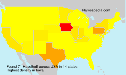 Surname Haselhoff in USA Surname Haselhoff in USA