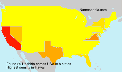Surname Hashida in USA Surname Hashida in USA