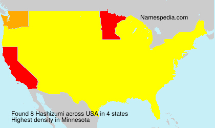 Surname Hashizumi in USA Surname Hashizumi in USA