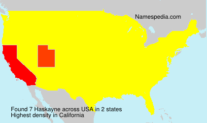 Surname Haskayne in USA Surname Haskayne in USA