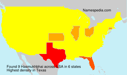 Surname Hasmukhbhai in USA Surname Hasmukhbhai in USA
