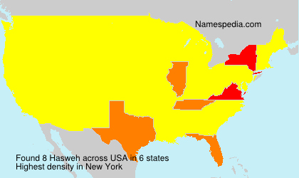 Surname Hasweh in USA Surname Hasweh in USA