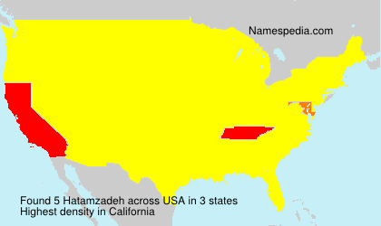 Surname Hatamzadeh in USA Surname Hatamzadeh in USA