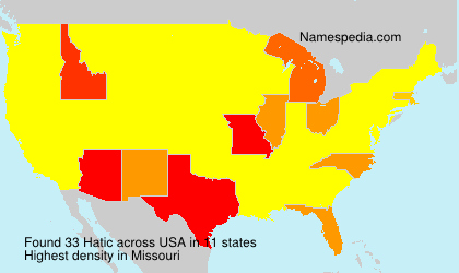 Surname Hatic in USA Surname Hatic in USA