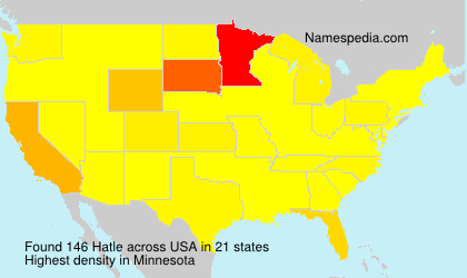 Surname Hatle in USA Surname Hatle in USA