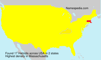 Surname Hatzidis in USA Surname Hatzidis in USA